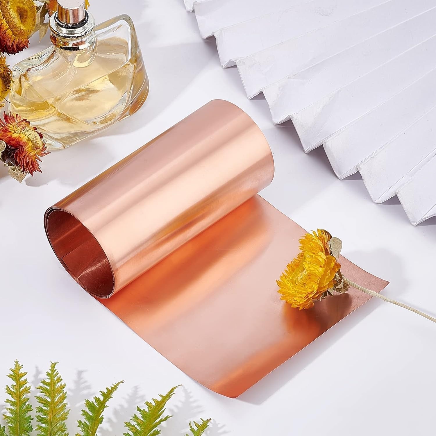Copper Sheet Roll Metal Foil Plate 39.4“ x 7.9”
