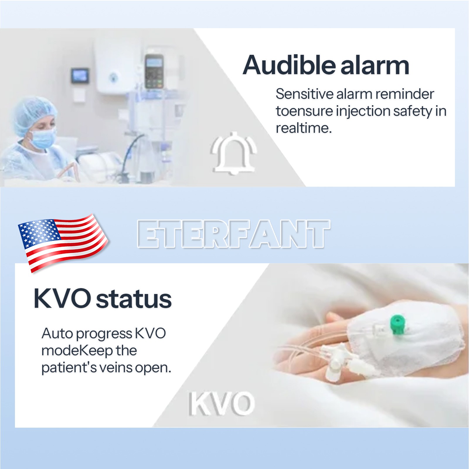 Human infusion pump 1-1200ml/h Adjustable, LCD, Built-in Battery Alarms