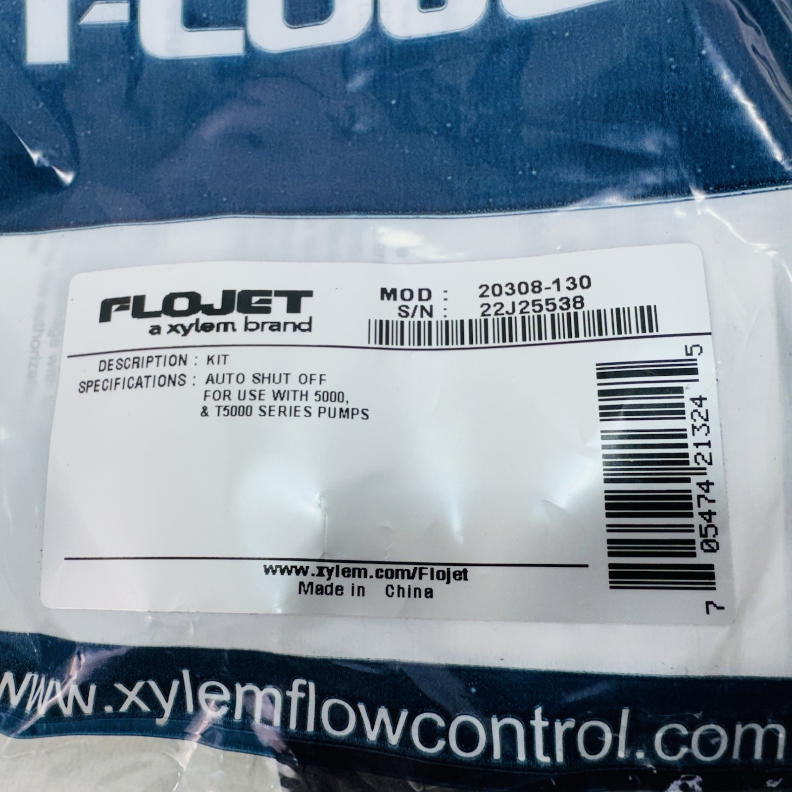 Flojet Auto Shut-Off Valve High Altitude 5000 & T50000 Series Pump / 20308-130