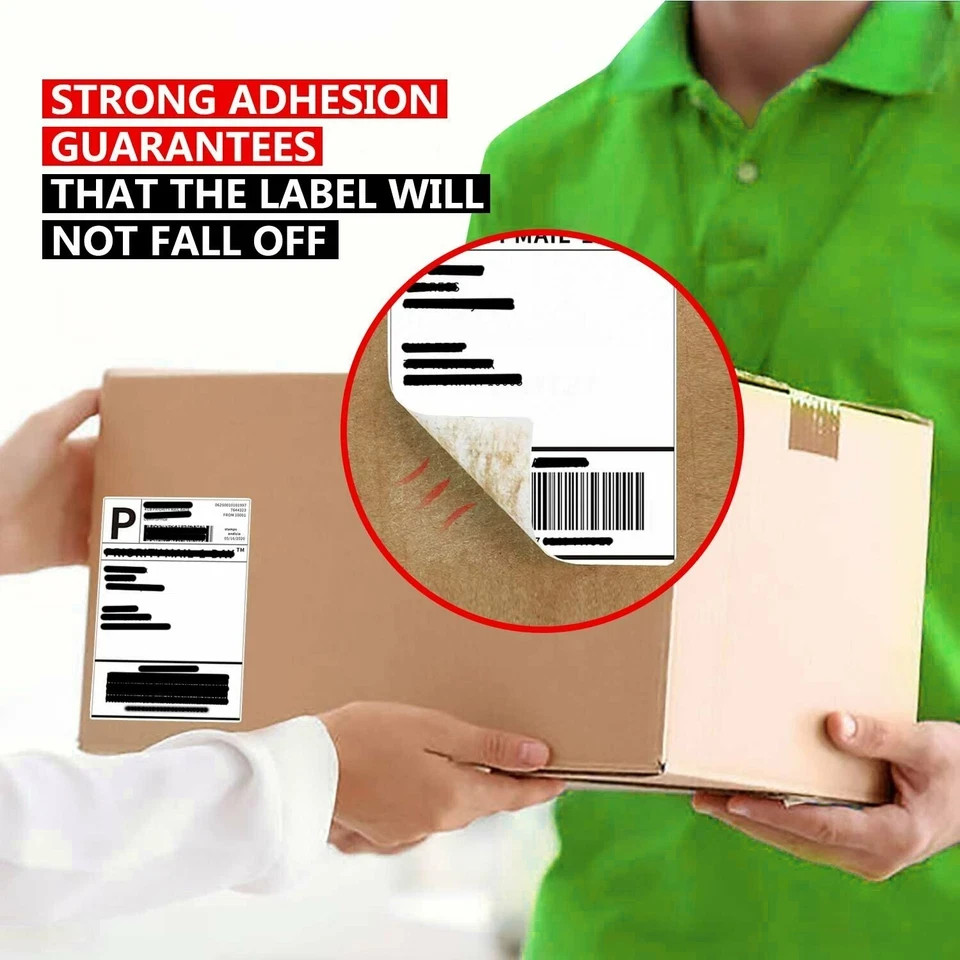 50 Fanfold Direct Thermal Shipping Labels Blank for Zebra and Rollo Printer 4×6