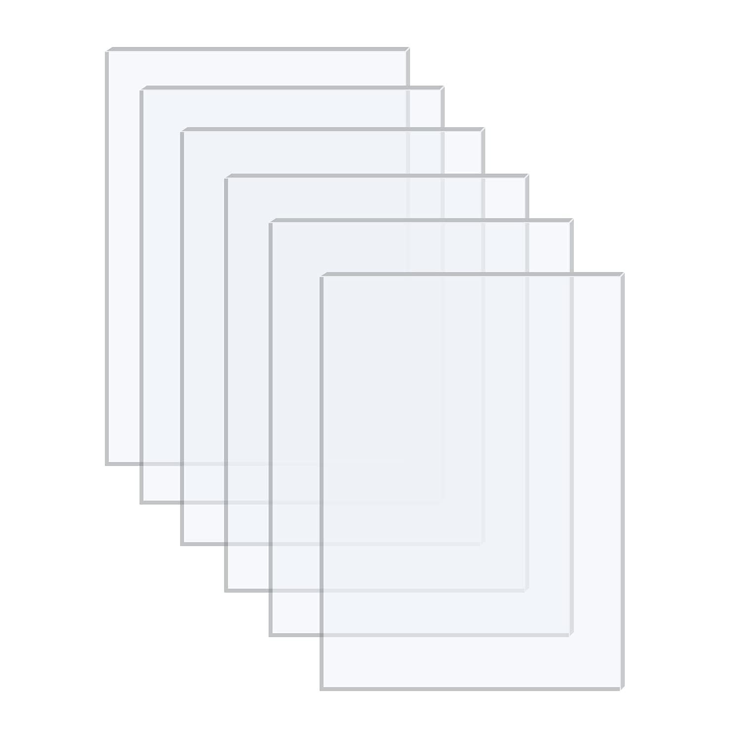 Acrylic Plexiglass Sheets 8.5×11″ – 6 Pack, 0.043″ Thick for Custom Projects