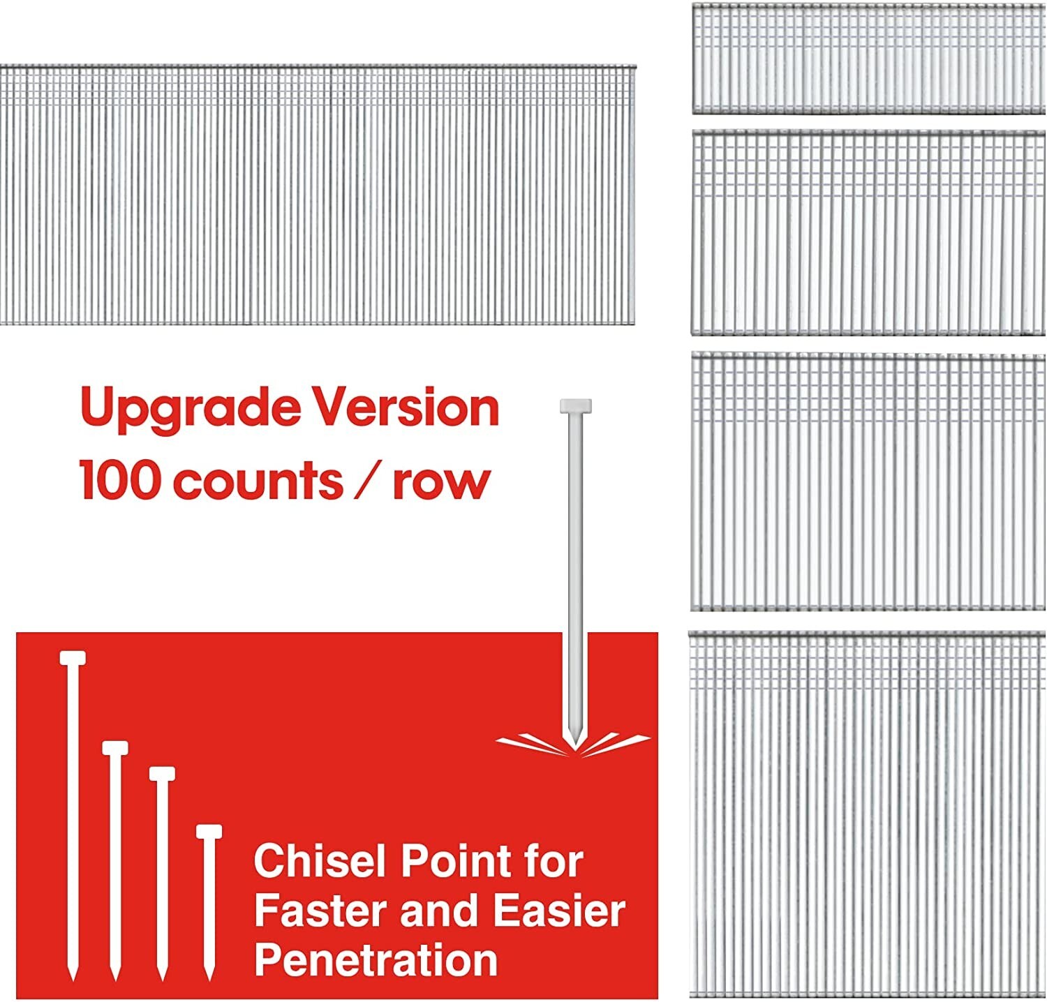 SHALL 18-gauge brads Finish Nails (T Series) 4000 pcs.from 5/8” up to 2”