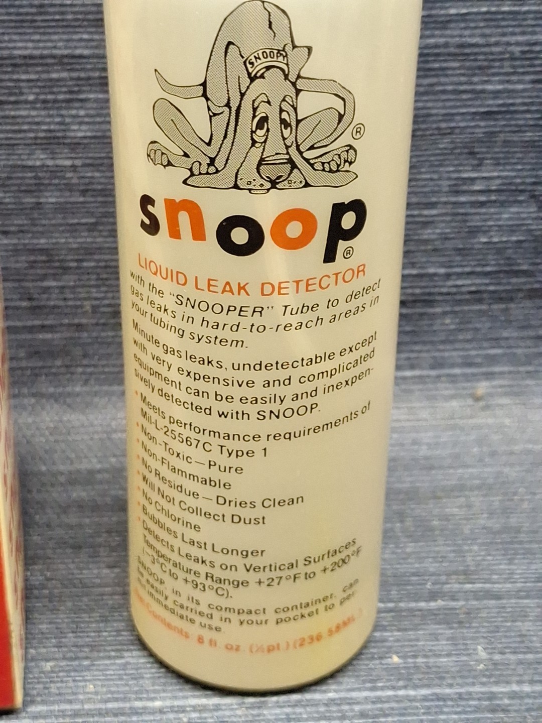 Nupro Snoop Liquid Leak Detector Original Box 8 Ounces Sealed New Old Stock