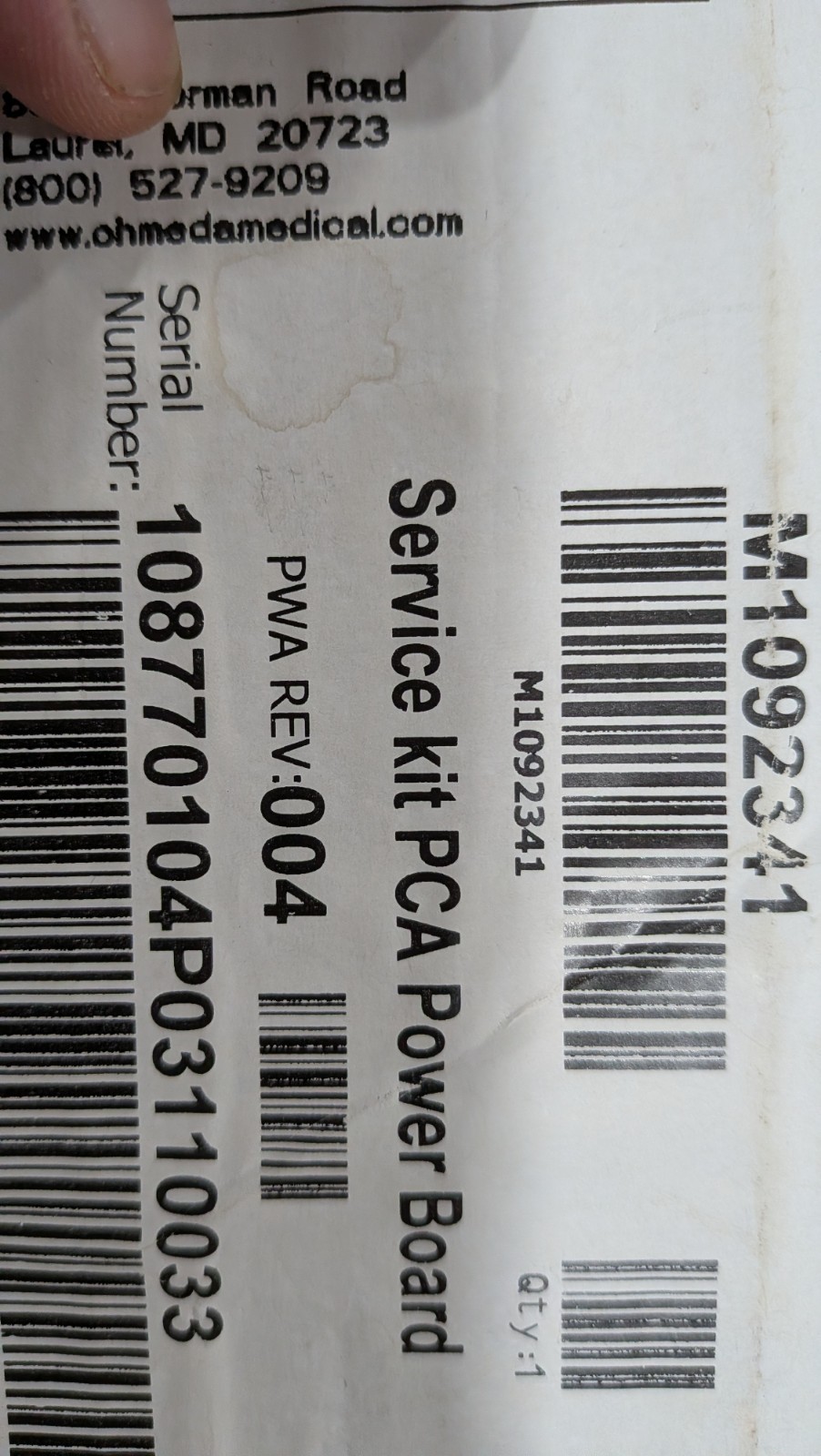 GE Ohmeda Giraffe Panda Warmer Power Board M1092341