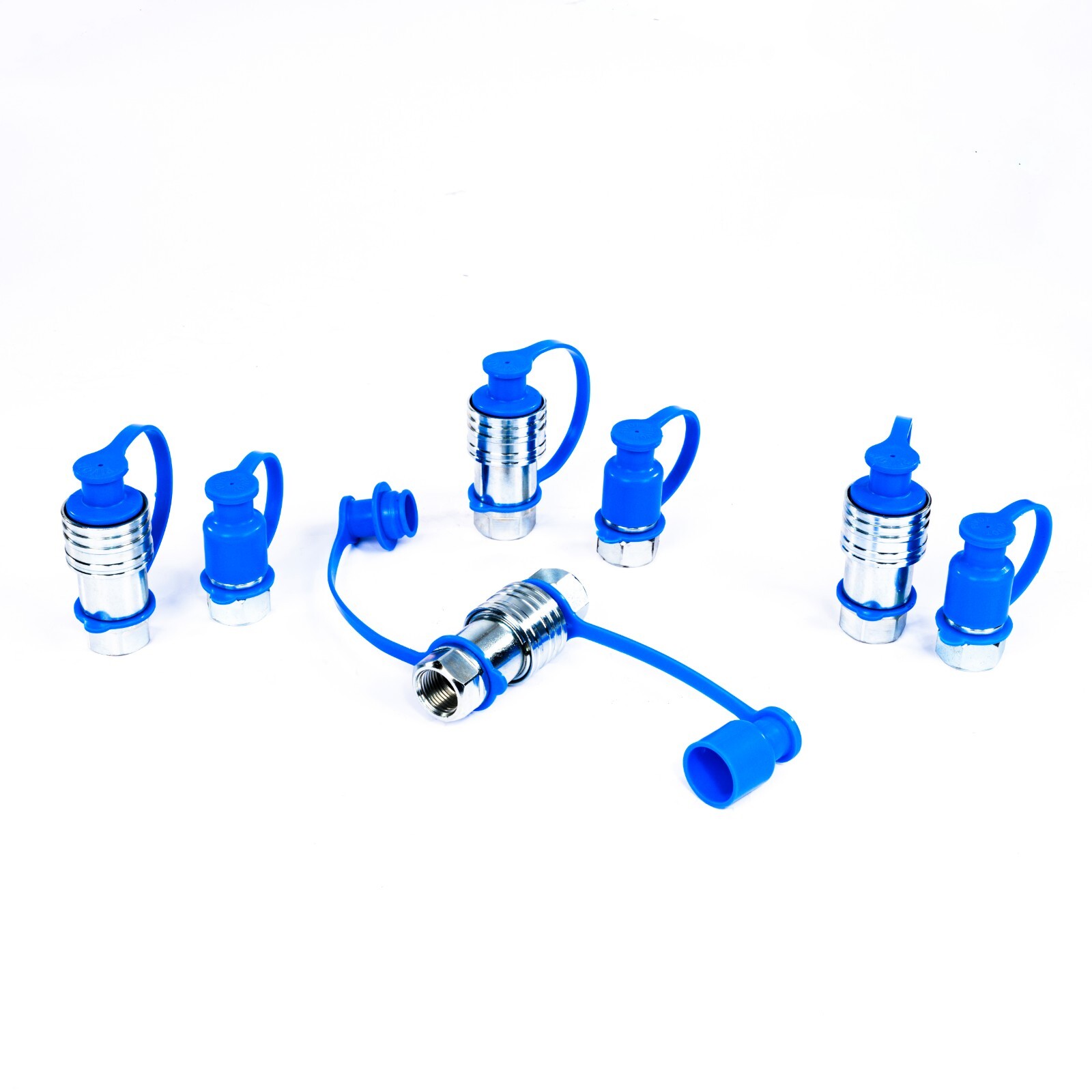 1/2″ NPT Hydraulic Quick Connect Couplers Couplings, Poppet Pioneer Style 4 Sets