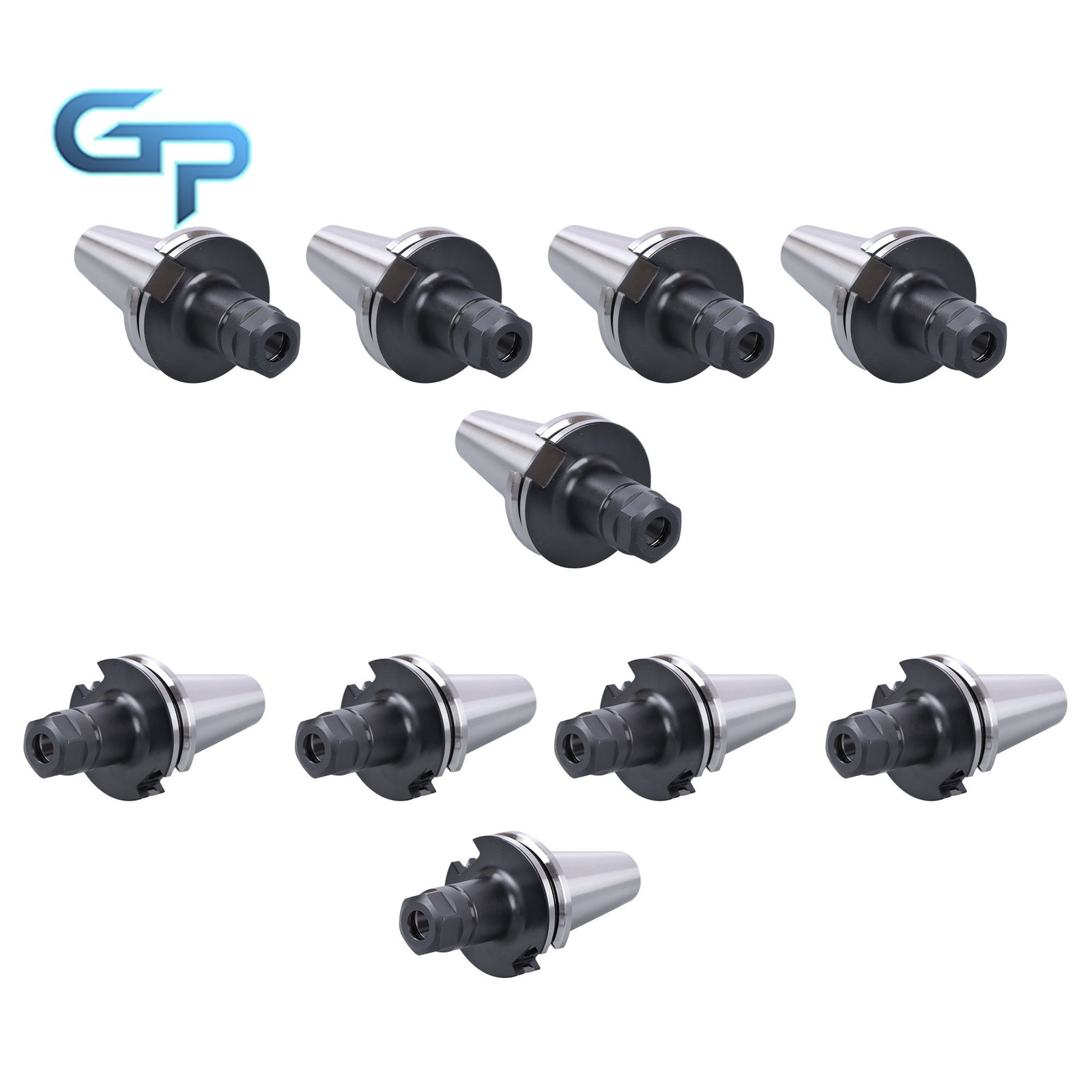 10 pcs CAT40-ER16 Collet Chuck 2.76″ 70mm Length Tool Holder Set
