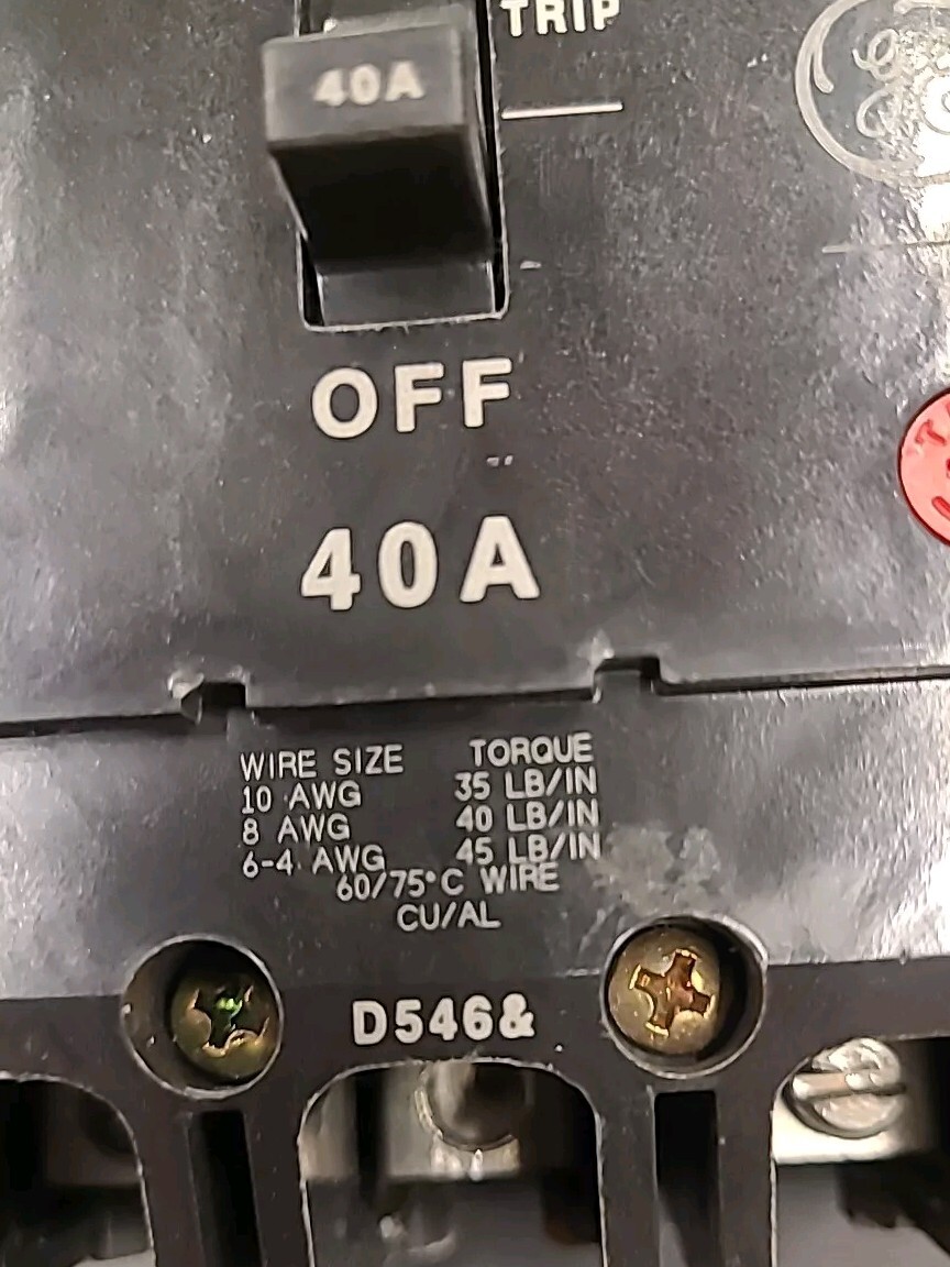 GE TEY340 40 AMP 480/277 VOLT 3 PHASE BOLT-ON CIRCUIT BREAKER CLEAN. !!L@@K!!