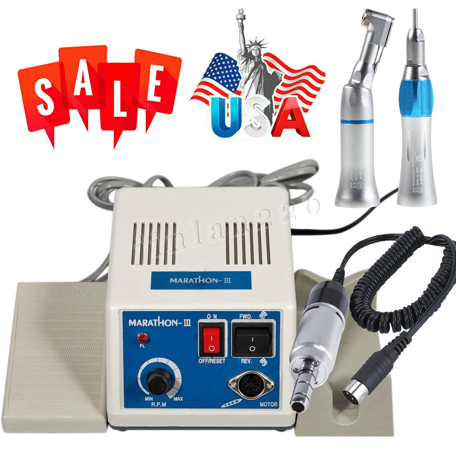 Electric Micromotor Dental Lab Marathon 35K RPM Polishing/Low Speed Handpiece OR