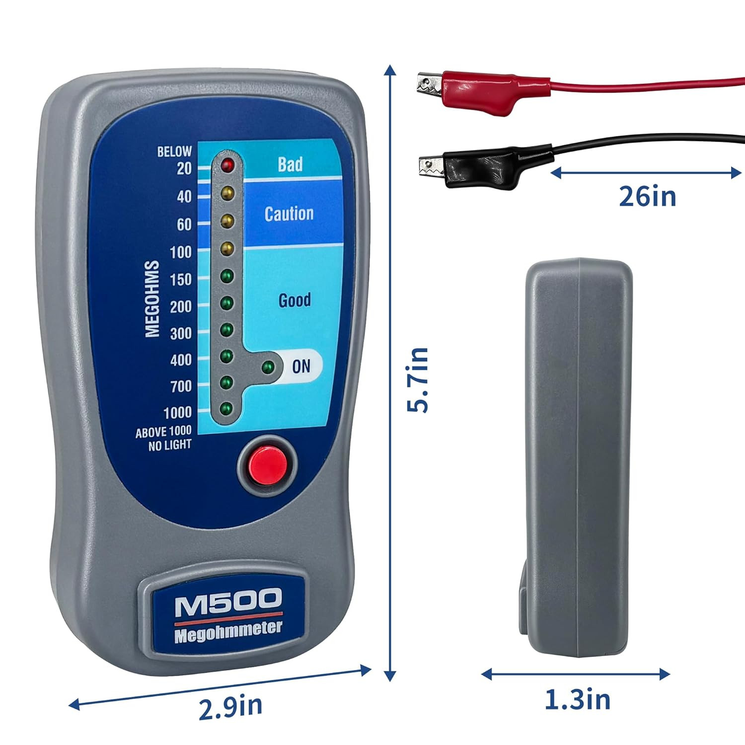 Insulation Resistance Tester M500 Megohmmeter Compatible with Supco M500 Megohmm
