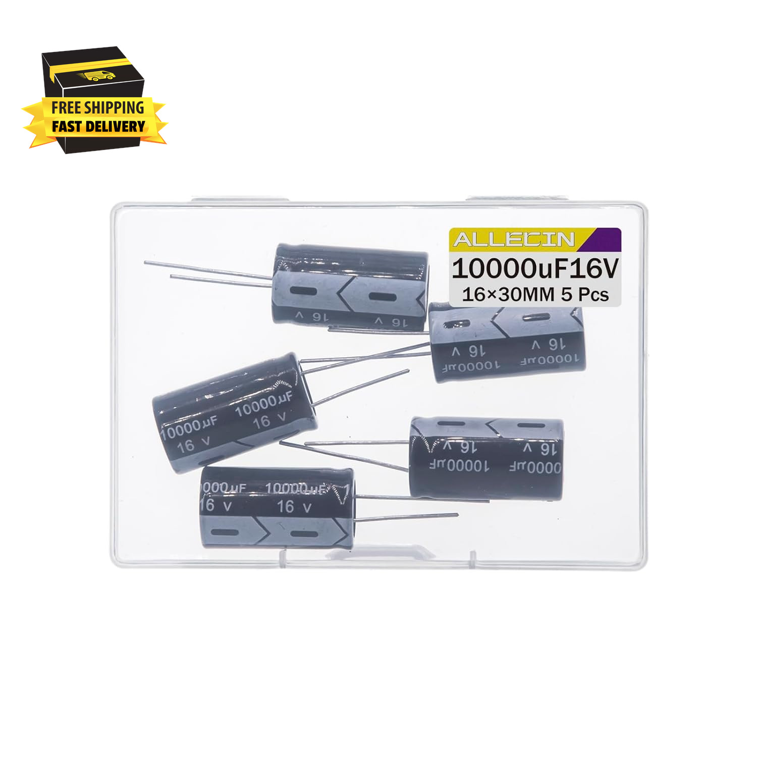 10000Uf 16V 16X30Mm Electrolytic Capacitor 10000 UF MFD 16 Volt 0.63X1.18In Alum