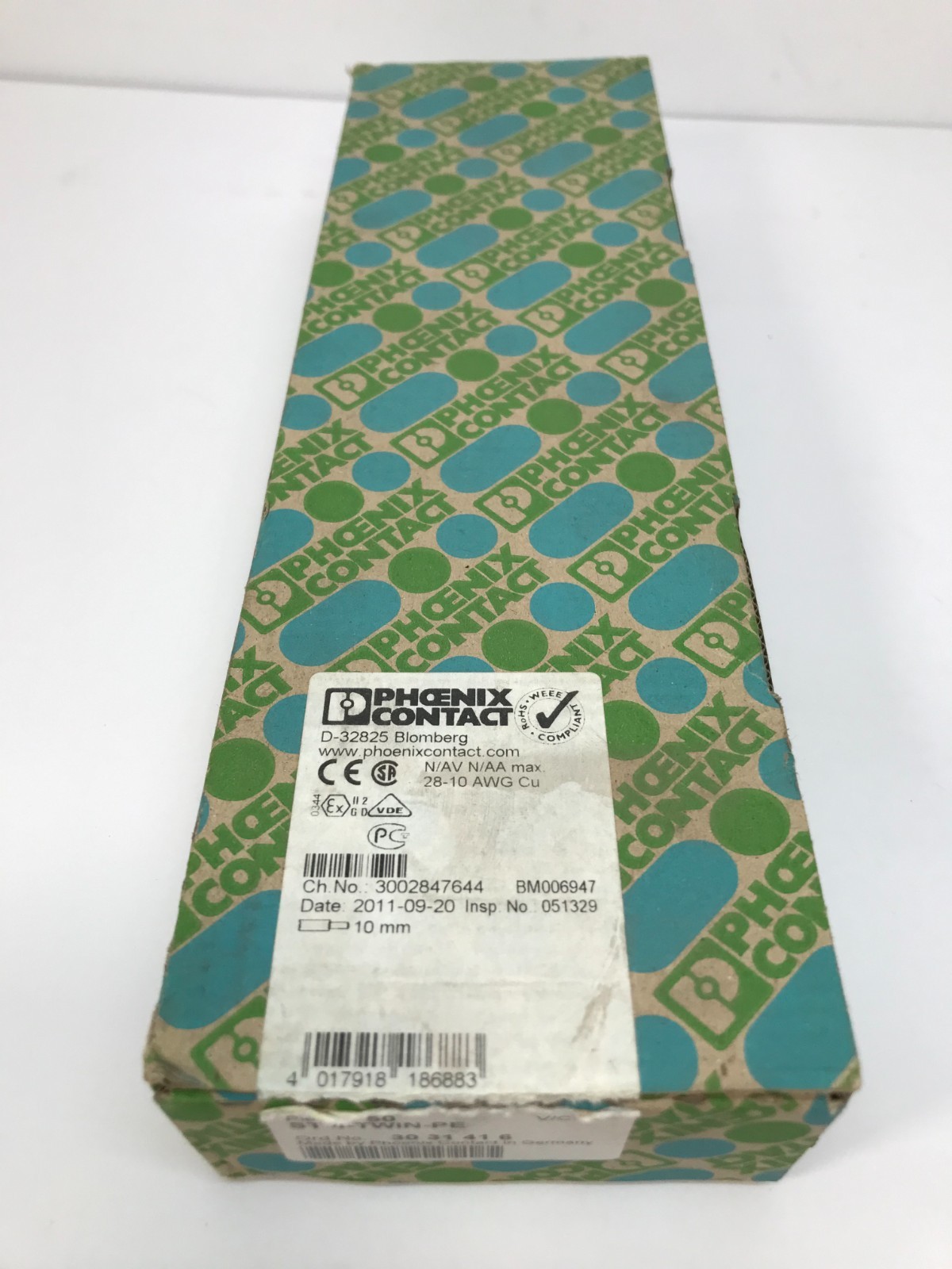 Phoenix Contact ST 4-TWIN-PE 30 31 41 6 (Box of qty 50) – New in Box