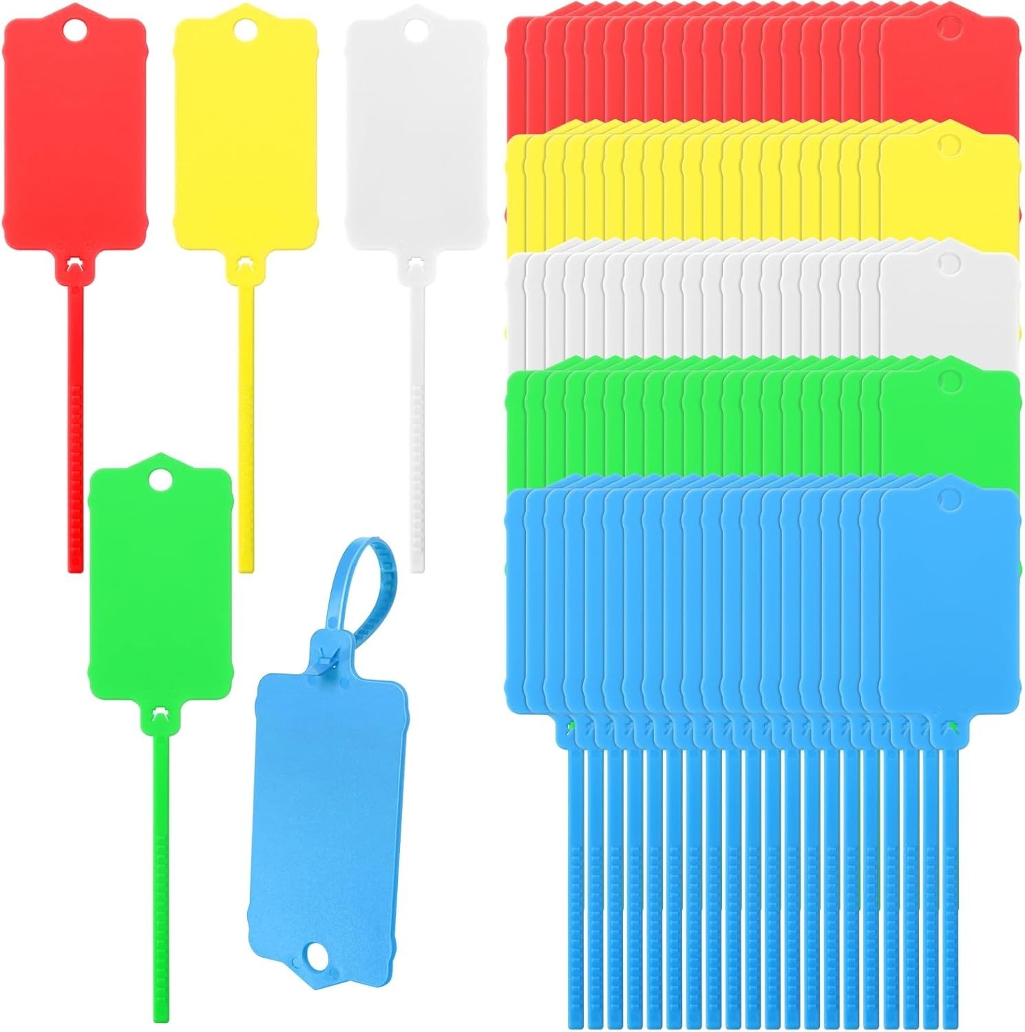 100 PCS Plastic Shipping Tags 1.46″ X 2.48″ Waterproof Labels Writable Hanging