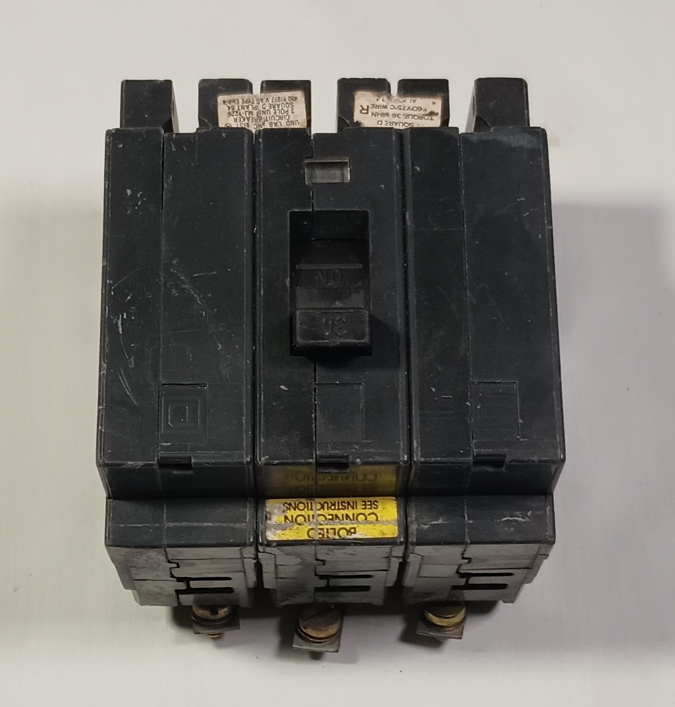 Square D EHB34030 3 Pole Circuit Breaker Chipped