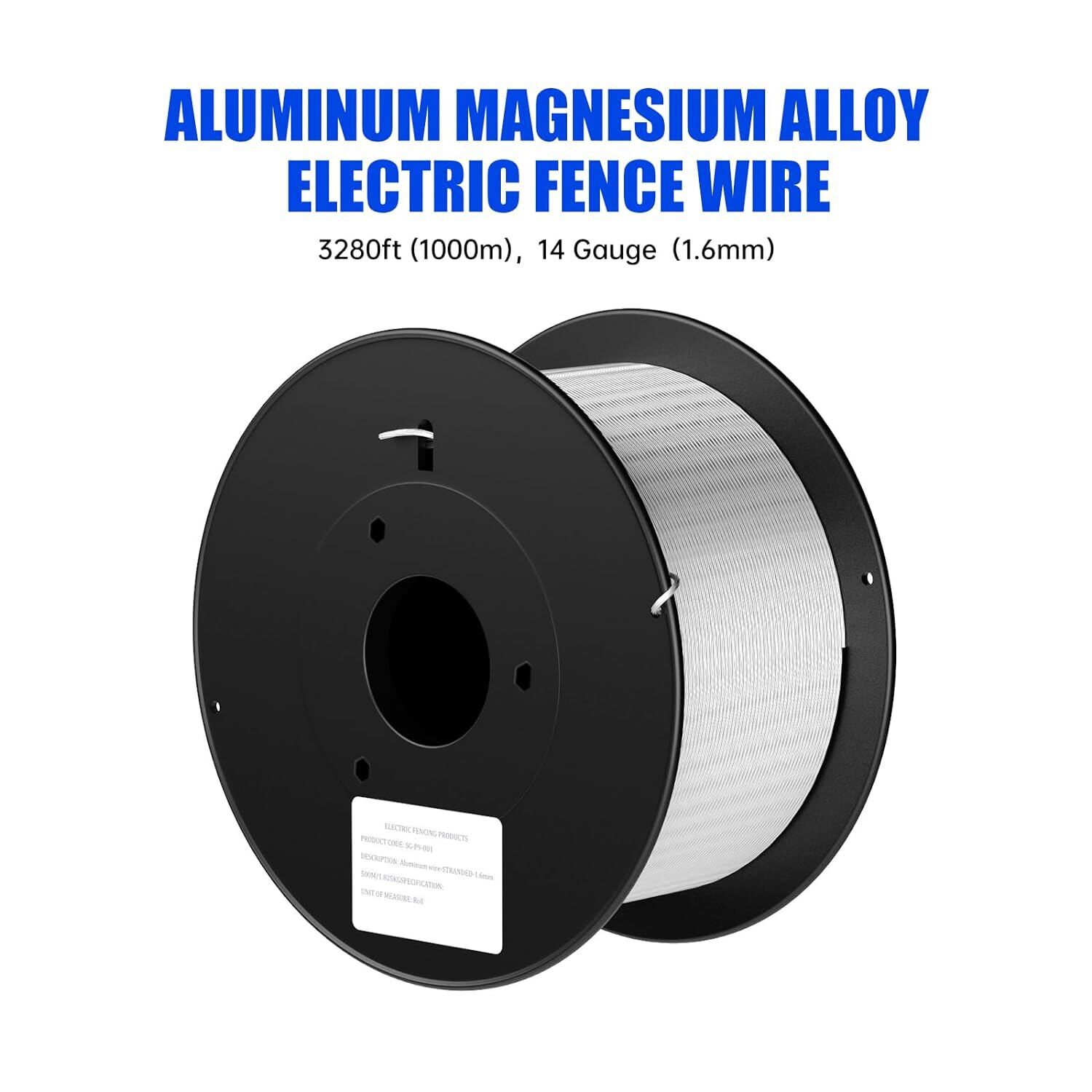 Electric-Powered Fence Wire 3280ft Aluminum Magnesium Alloy Wire 14 Gauge 1.6mm