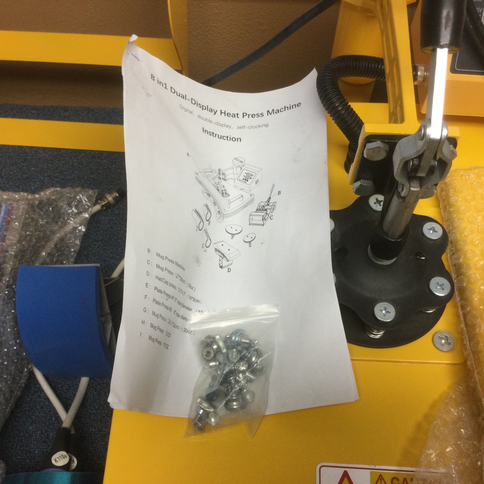 8 in 1 Heat Press Machine 15 x 15 in Transfer Sublimation T-shirt. Unused