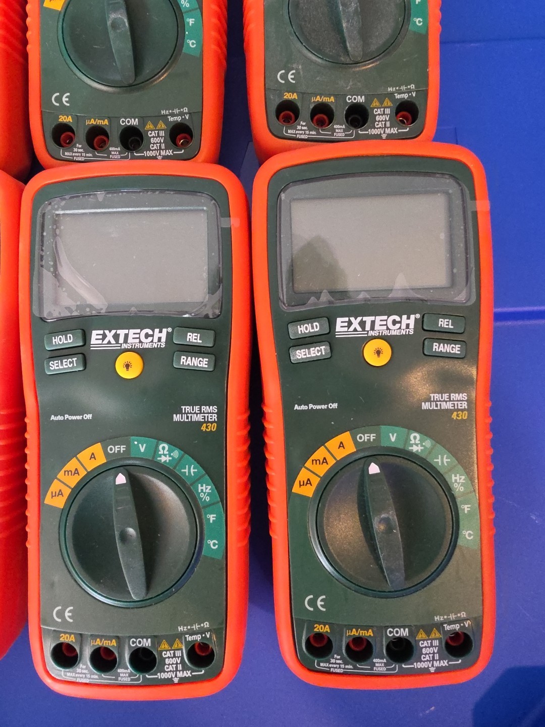 Lot Of 8 Extech Instruments Digital True RMS Multimeter 430 – (Meters Only)