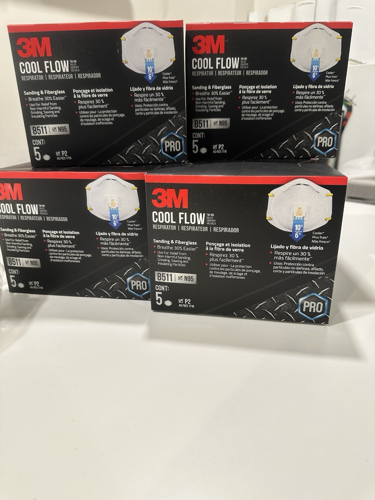 NEW! 3M 8511 N95 Particulate Respirator Face Mask 5-Pack