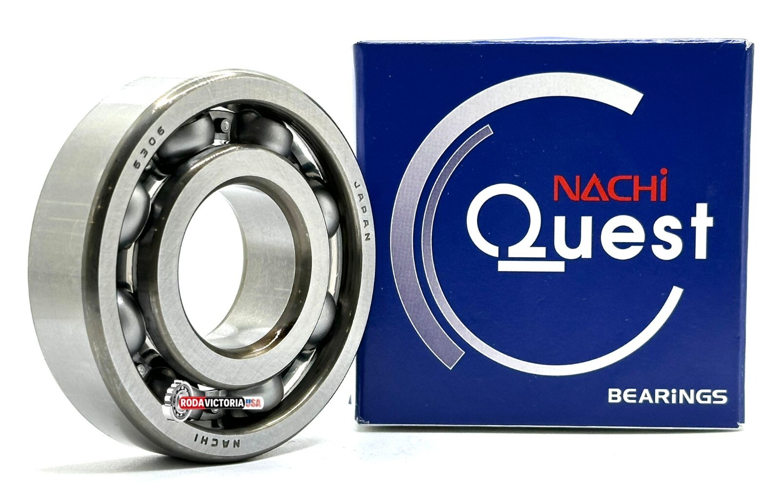NACHI JAPAN 6306 CM DEEP GROOVE BALL BEARING, OPEN TYPE, NO SEALS 30x72x19mm