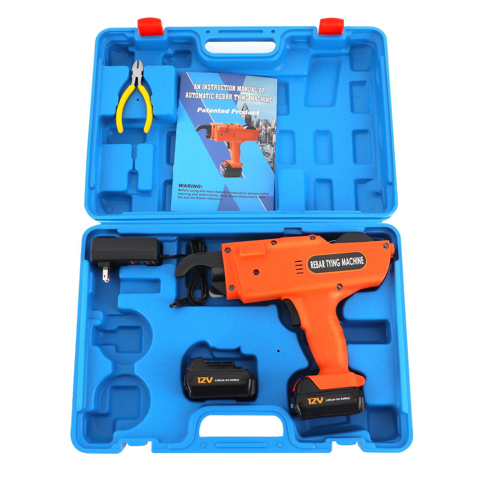 8-34mm Automatic Rebar Tier Tying Machine Handheld Strapping Concrete Tool 12V