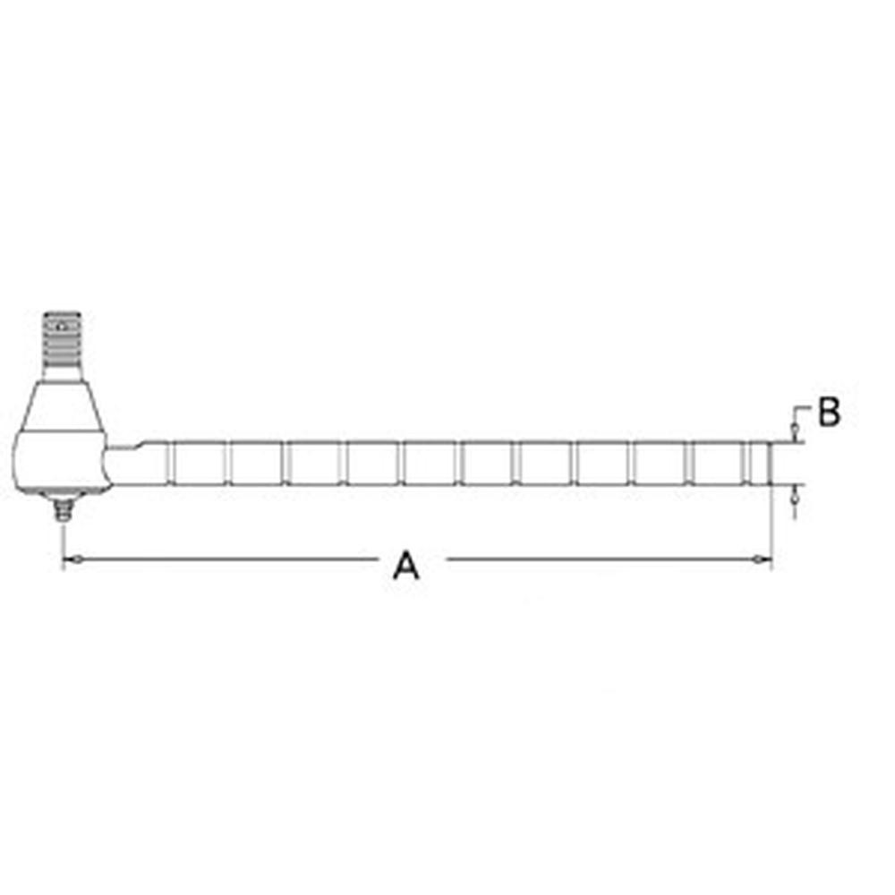 AT20943 Tractor Tie Rod Outer A=12.500″ B=.750″ 11 Notches Fits John Deere