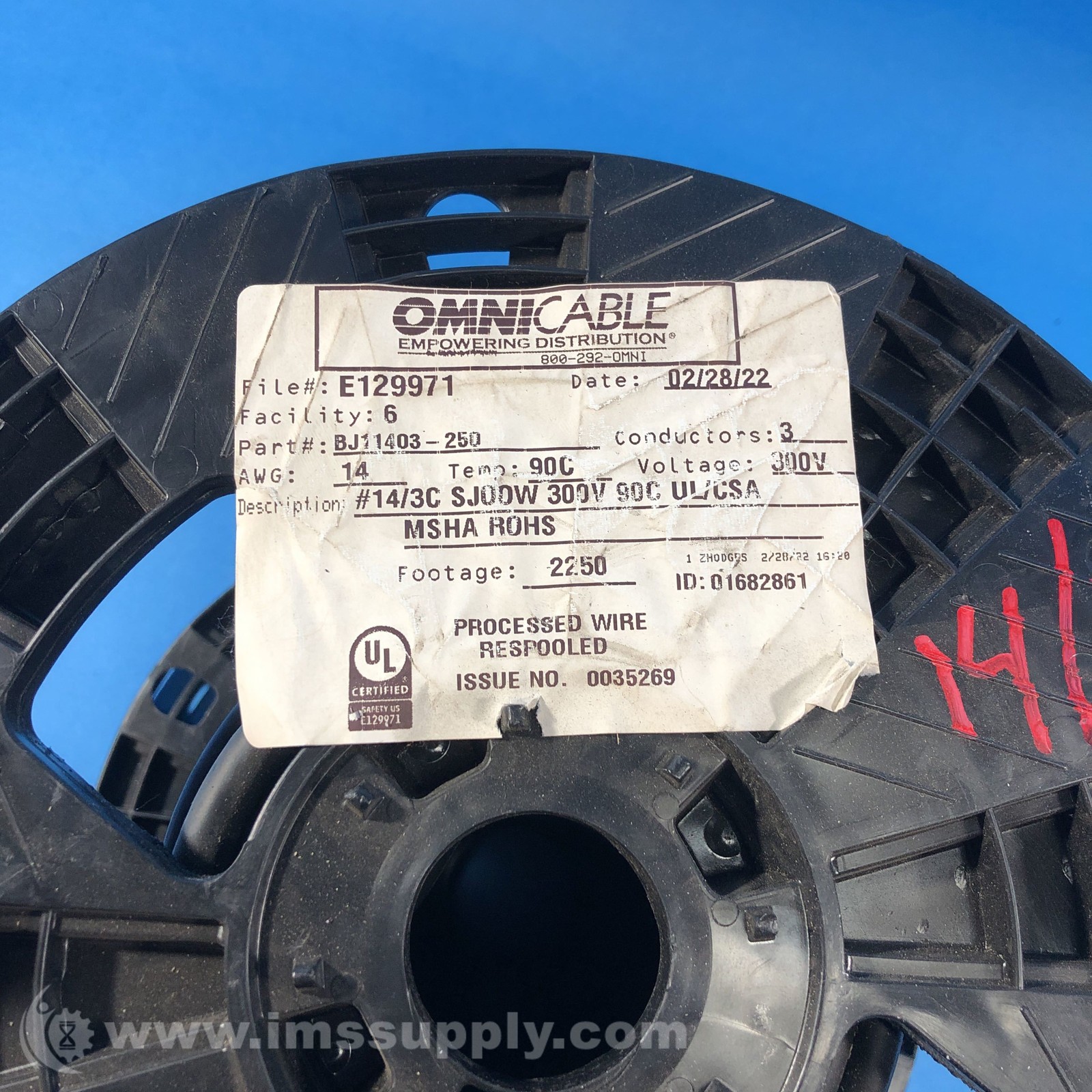 Omni Cable BJ11403-250 Cable, 250 Feet 0595