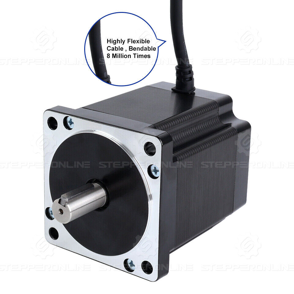 STEPPERONLINE Nema 34 Stepper Motor 8.2Nm(850oz.in) 6A φ14mm &Driver DM860I Kit