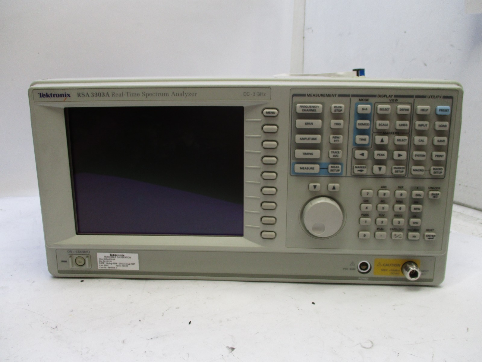 TEKTRONIX RSA 3303A REAL TIME SPECTRUM ANALYZER T8 D15