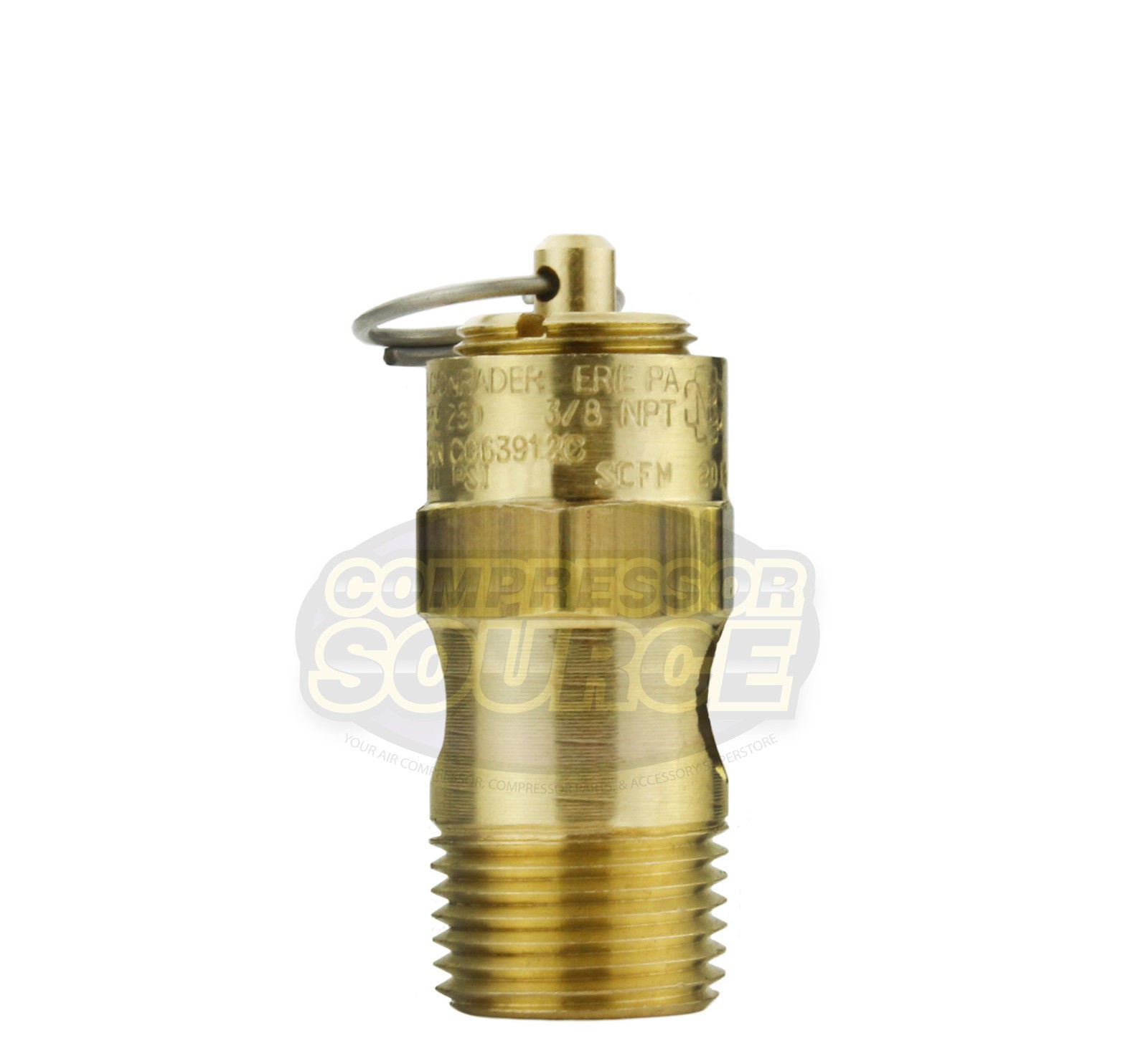 150 PSI 3/8″ Male NPT Air Compressor Safety Relief Pop Off Valve Solid Brass USA