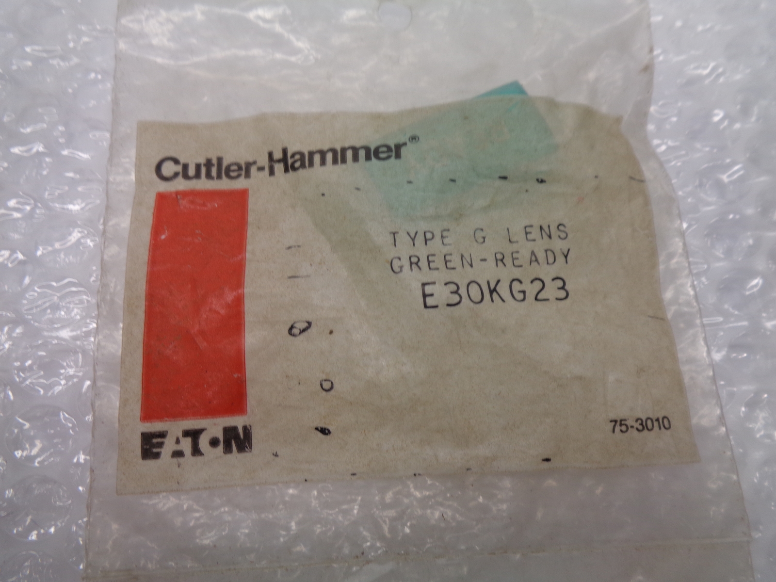 CUTLER HAMMER E30KG23 TYPE G LENS GREEN LOT OF 2 NSMP