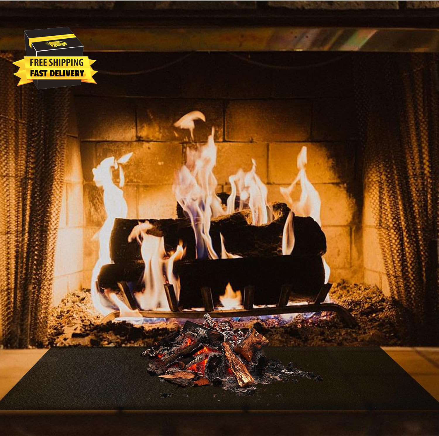 8X12 Inch Welding Blanket Fireproof, 5Mm Carbon Felt Wick, Flame Retardant Fabri