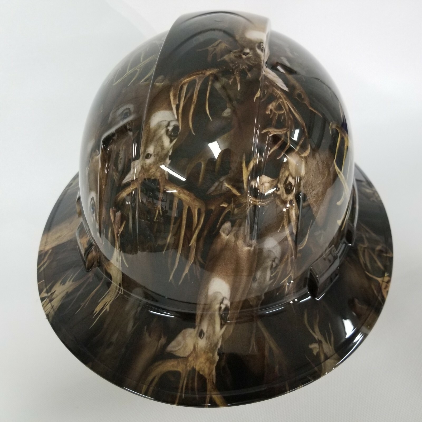 NEW FULL BRIM Hard Hat custom hydro dipped BIG BUCK HUNTER TROPHY BUCK NEW