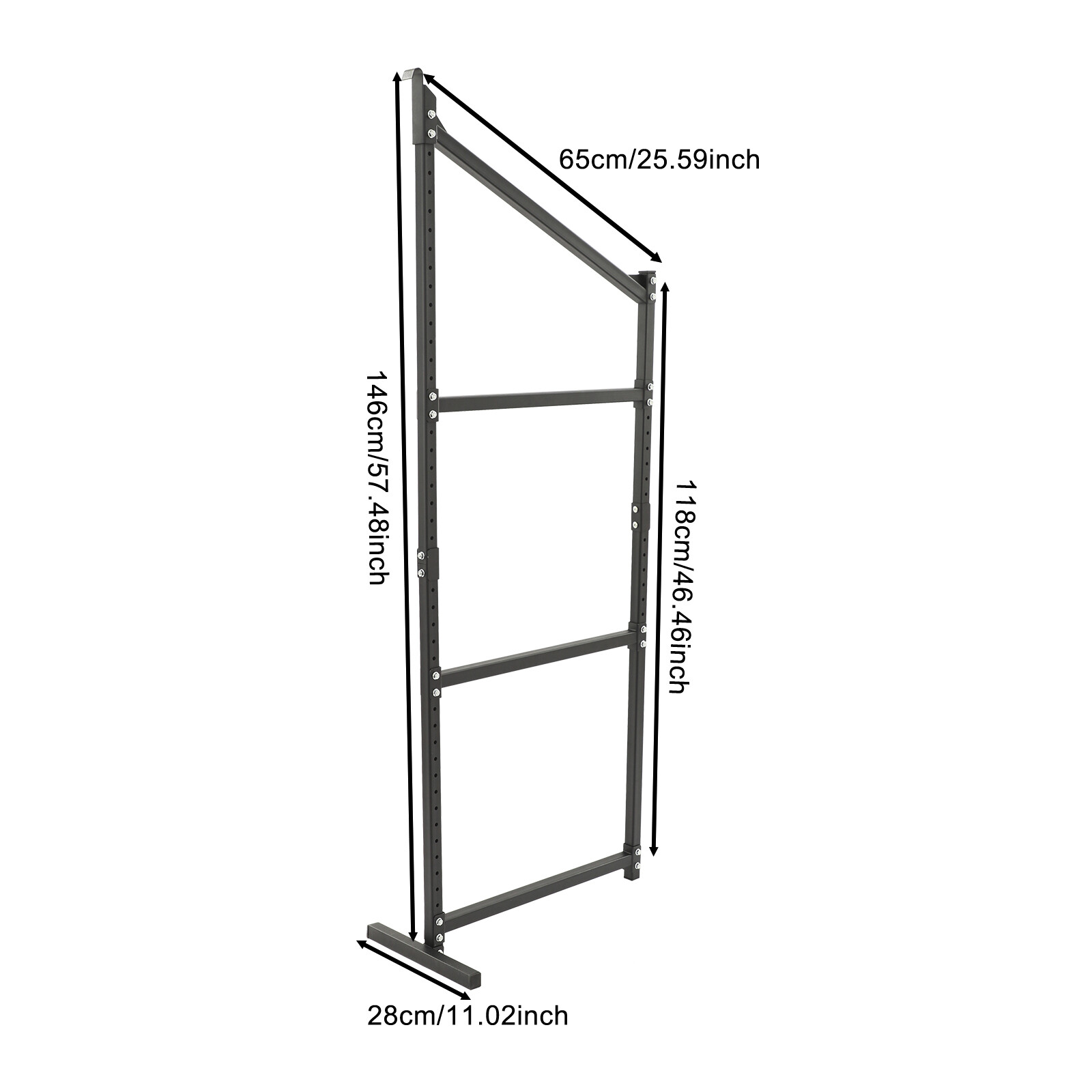 2 Pack Shipping Container Shelving Shelf Bracket Q235 Steel Universal 25″ x 46″