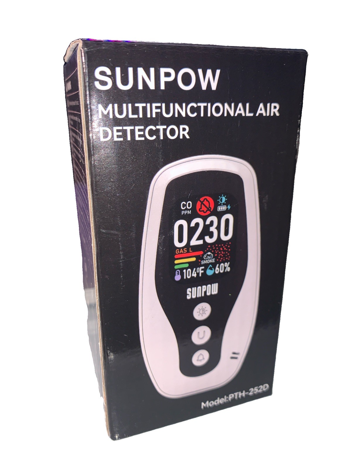 6-in-1 Plug-In Carbon Monoxide Detector – Natural Gas Leak Detector-Smoke Alarm