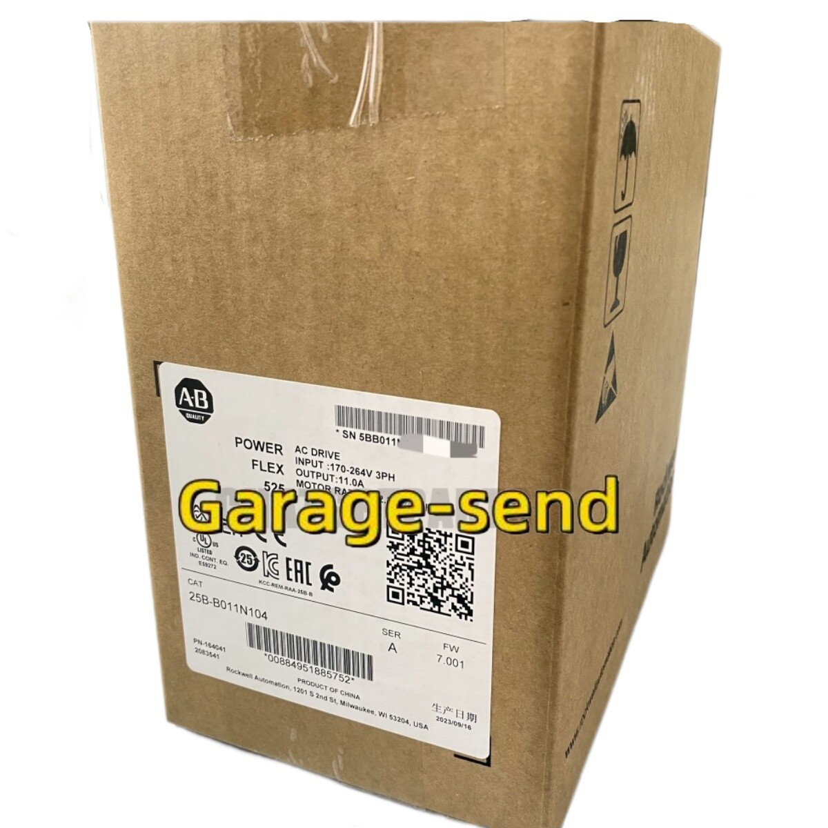 Allen-Bradley 25B-B011N104 Ser A PowerFlex 525 AC Drive 3HP 2023 New TX STOCK