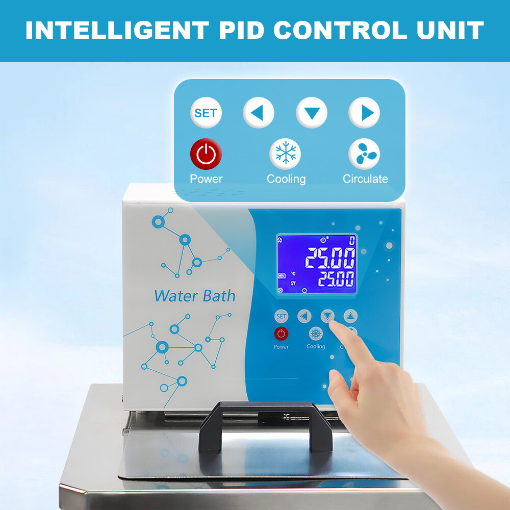 -20℃~100℃ 10L Lab Water Bath Chiller Circulator Internal & External Circulation