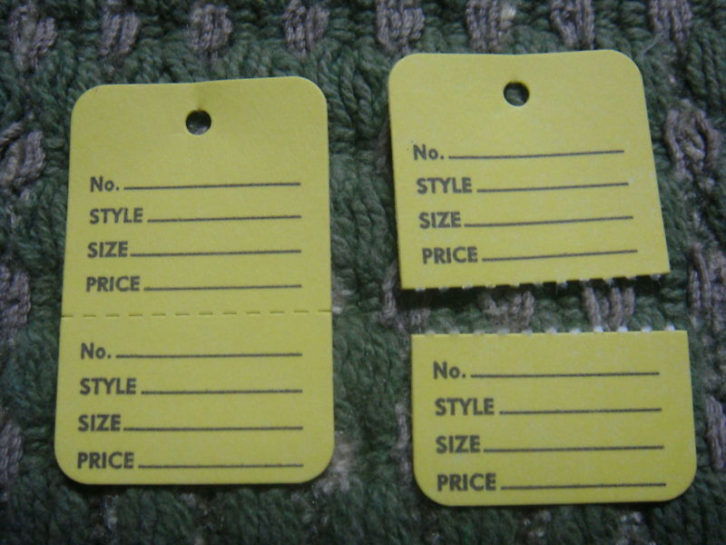 300 Clothing Price Tagging Tag Tagger Gun Hang Label Yellow Large 1 3/4″x 2 7/8″