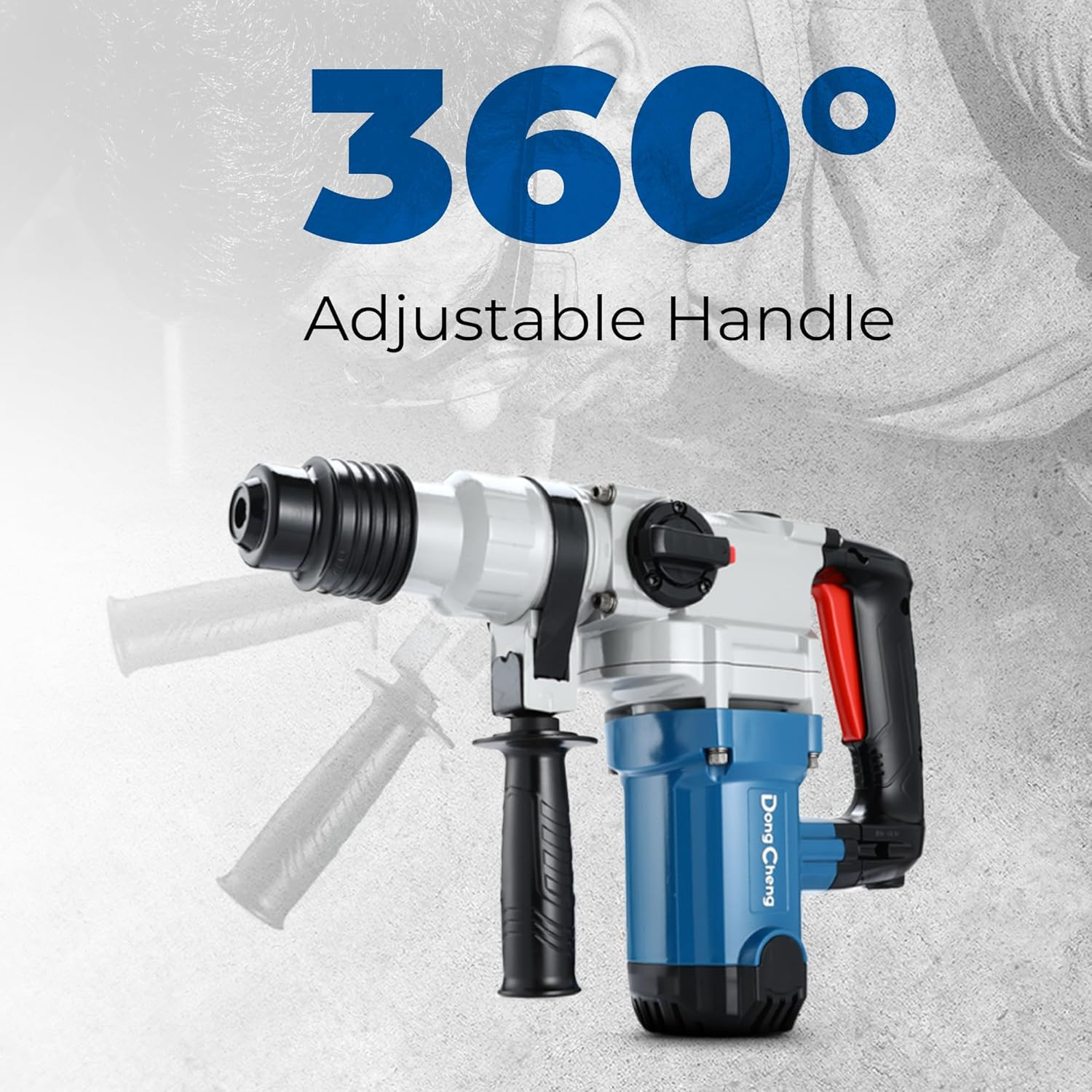 1-1/8 Inch Sds-Plus Rotary Hammer Drill with Safety Clutch, 9.2 Amp Heavy Duty C
