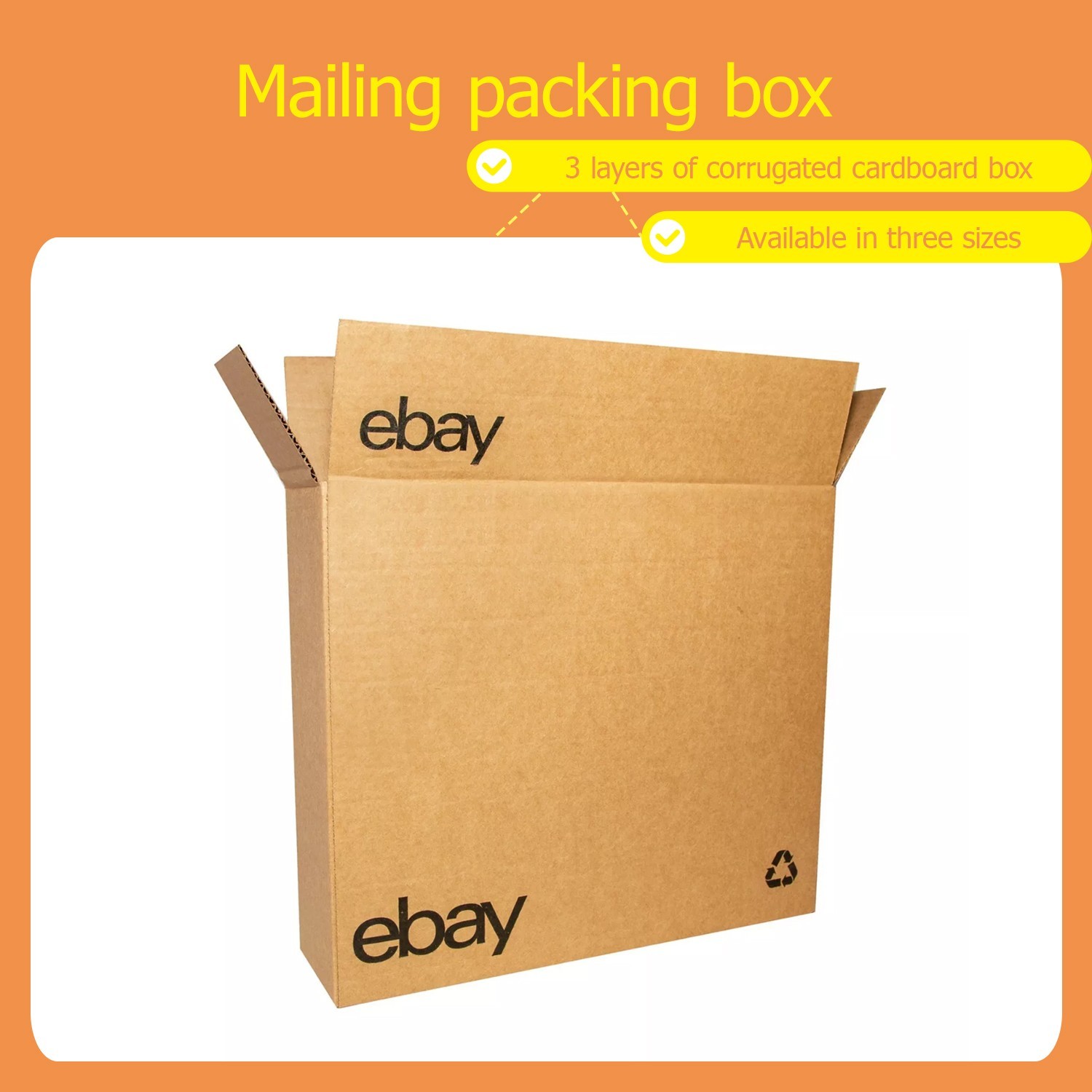 25pcs pack 10″ x 8″ x 6″ Shipping Packing corrugated cardboard boxes color logo