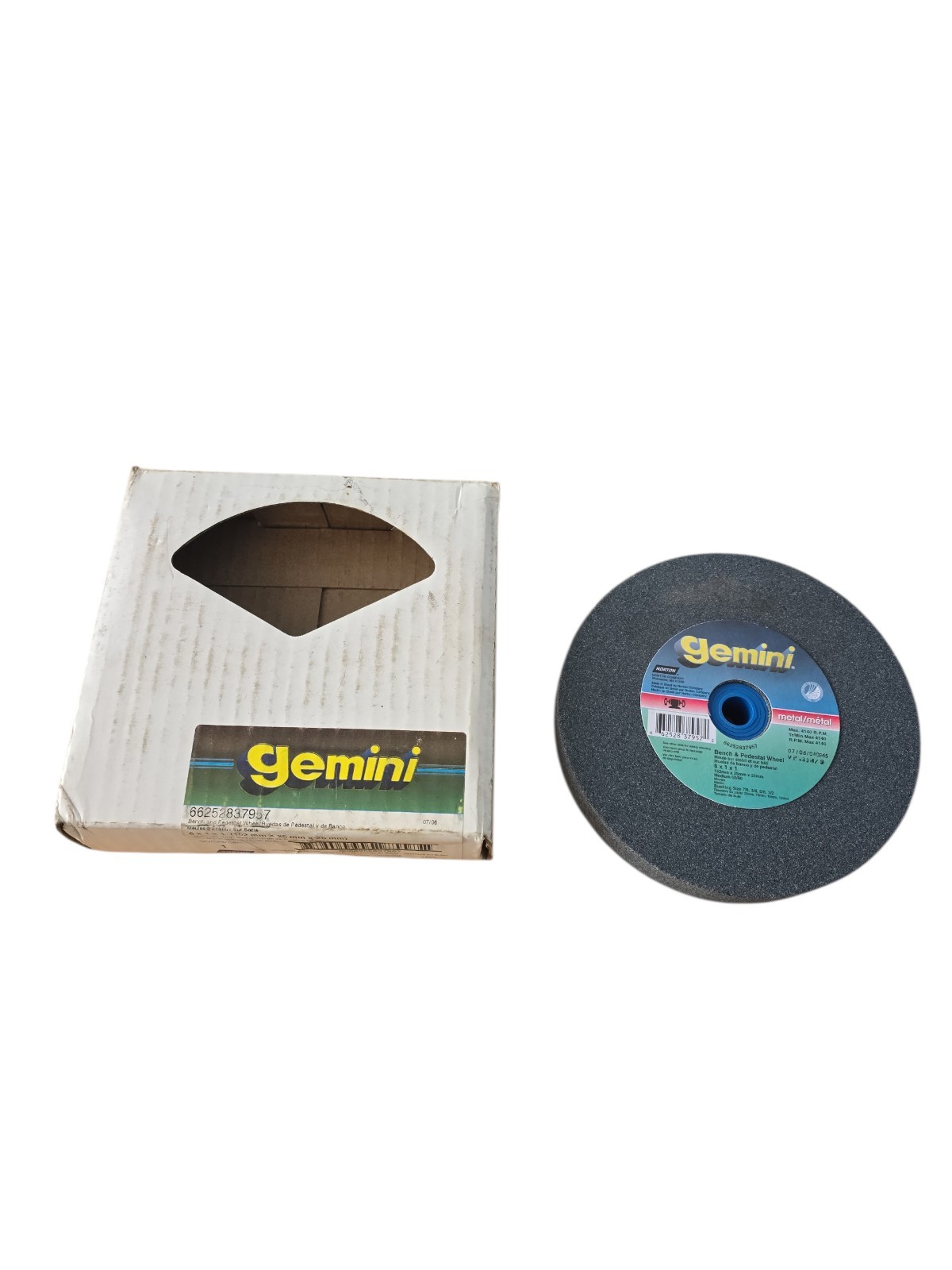 Norton gemini 66252837957 6″ X 1″ X 1″ grinding wheel Medium 60/80