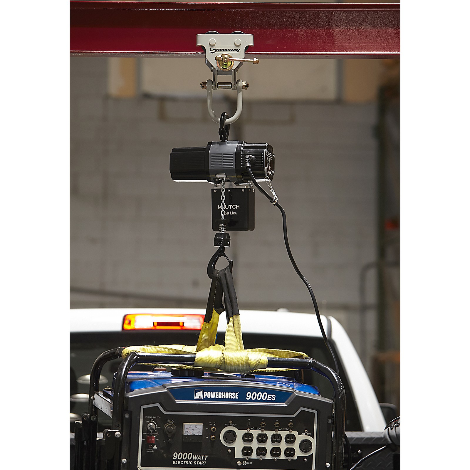 Klutch Chain Hoist Kit, KLiQ 20V, Battery-Powered, 500-Lb. Capacity, 9.85ft.