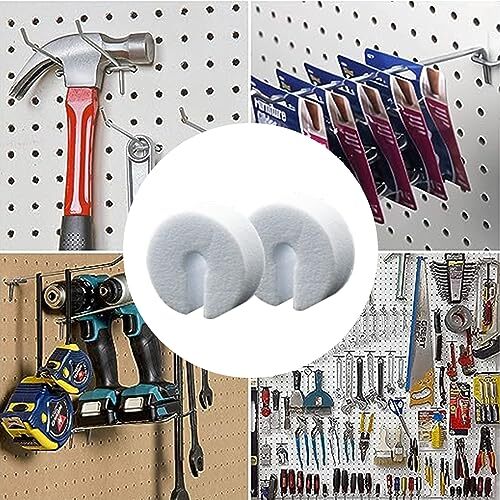 100 PCS Peg Hook Stoppers Inventory Control Clips for 1/4 Pegboard Hooks and