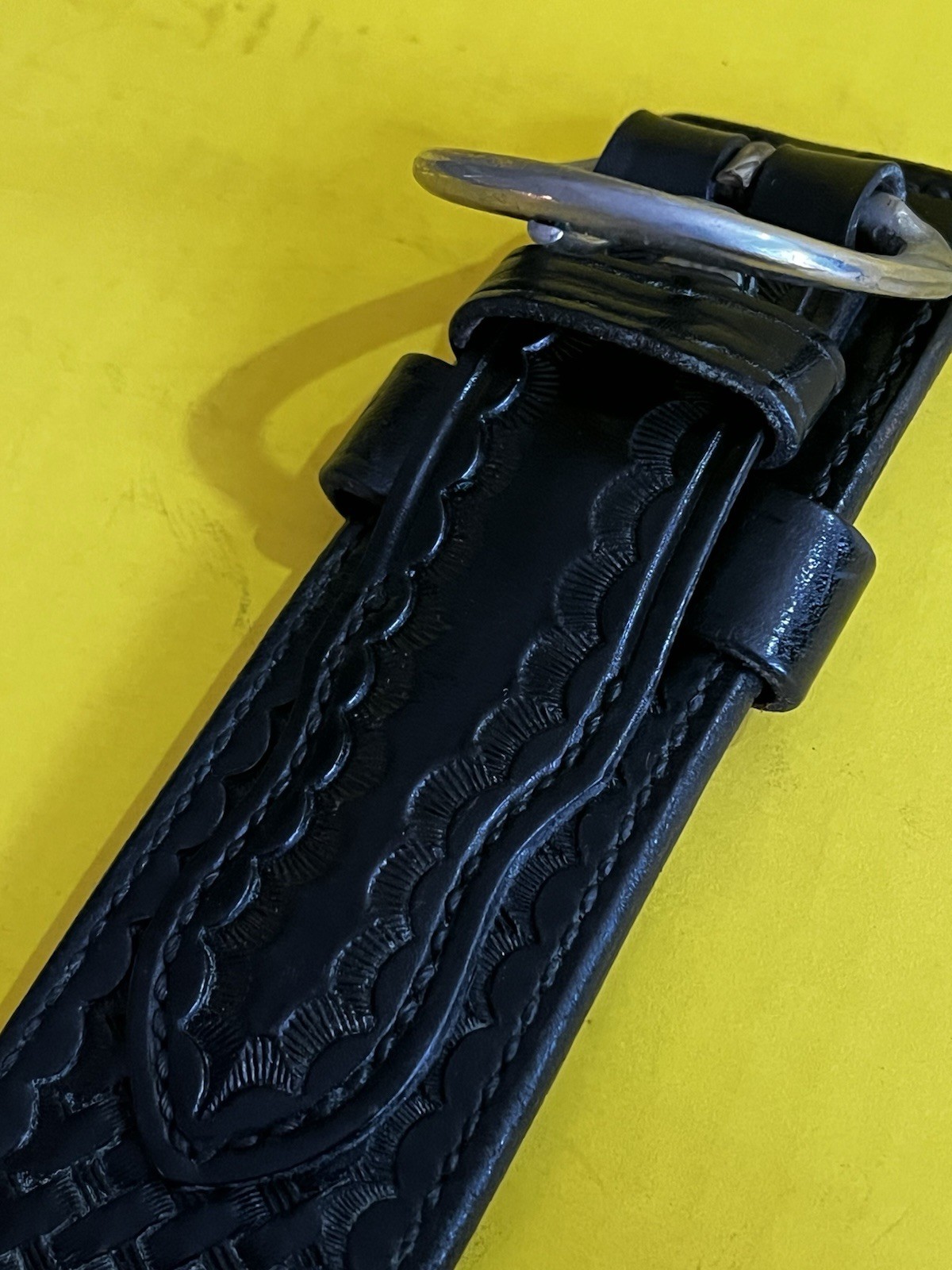 Bianchi #350 Basket Weave Holster, Leather Belt Size 38, Safariland Handcuff