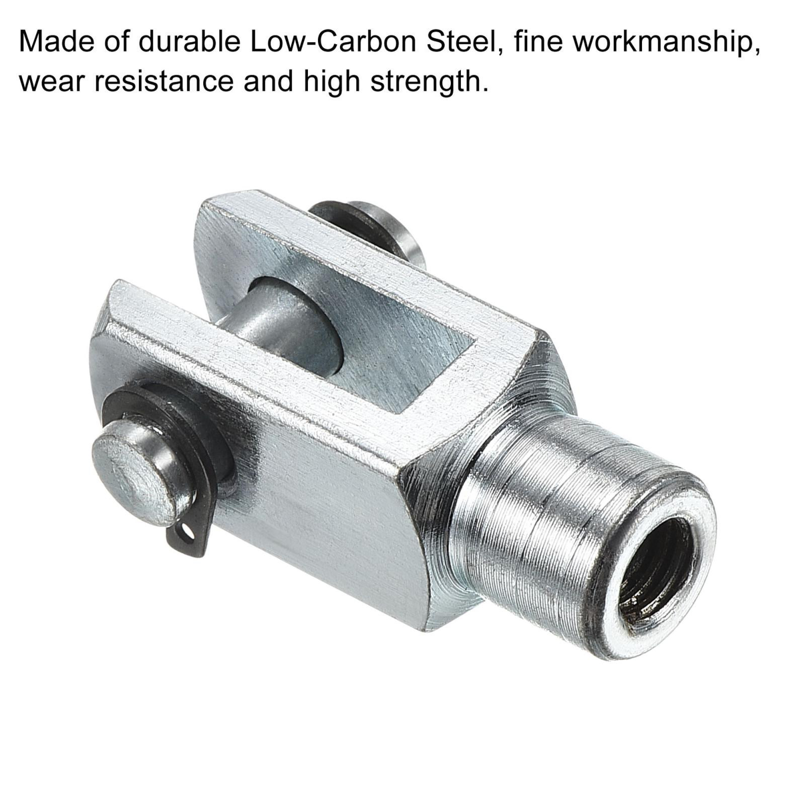 3Pcs M6x1 Air Cylinder Rod Clevis End Female Thread Y Connector Silver