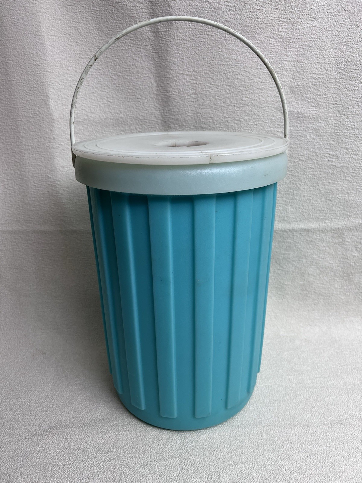 Nalgene 4000 mL Dewar Flask Teal Lab Nitrogen Jar w/ 2 pairs Split Lid & Handle