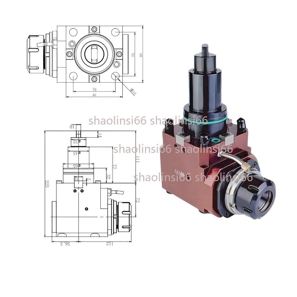 1PC BMT40 BMT45 BMT55 BMT65 Driven Tool Holder 90 ° / 0 ° BMT Power Head