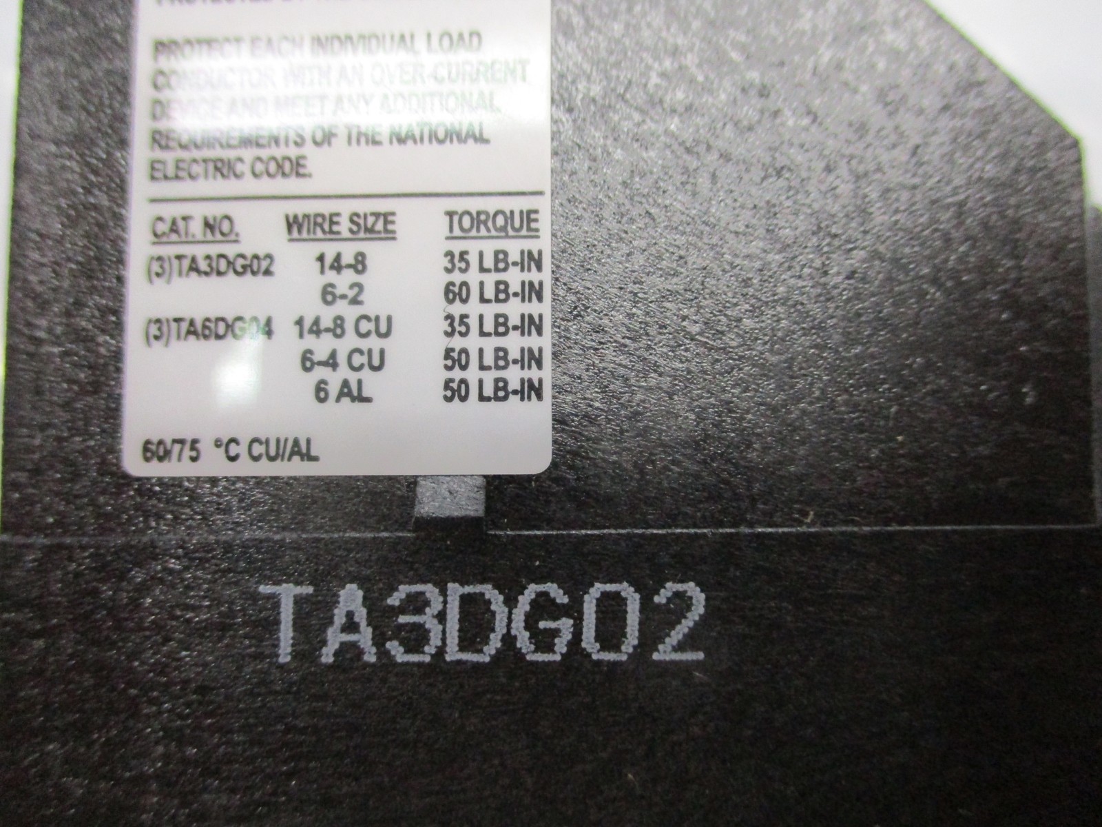 SIEMENS 3TA3DG02 BARREL LUG NSMP