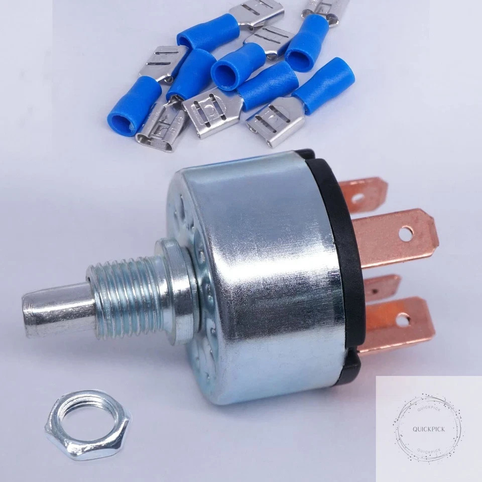 Rotary Switch 4 Position 3 Speed Fan Switch 12A 250V/16A 125V Metal Fan Heater
