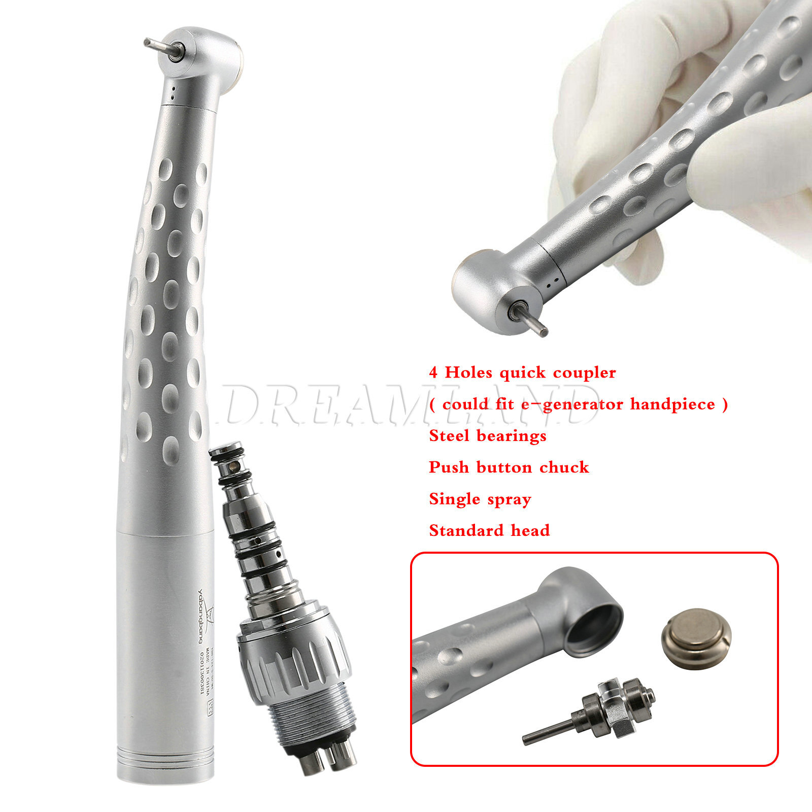 Dental High Speed Handpiece with 4 Holes Swivel Quick Coupler Coupling Fit KaV