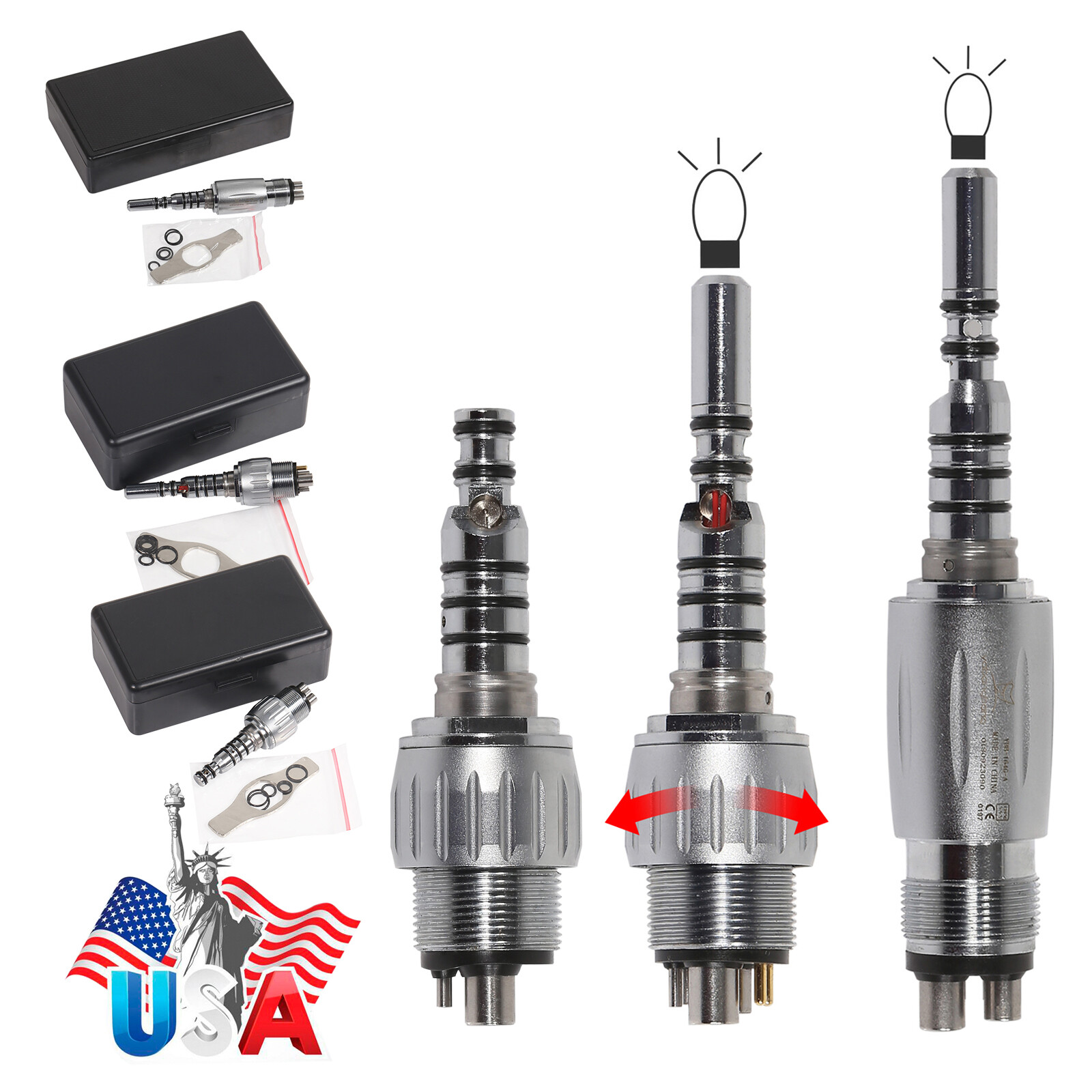 For KaV MULTIflex Coupler 4/6Hole Coupling Dental Fiber Optic Turbine Handpiece
