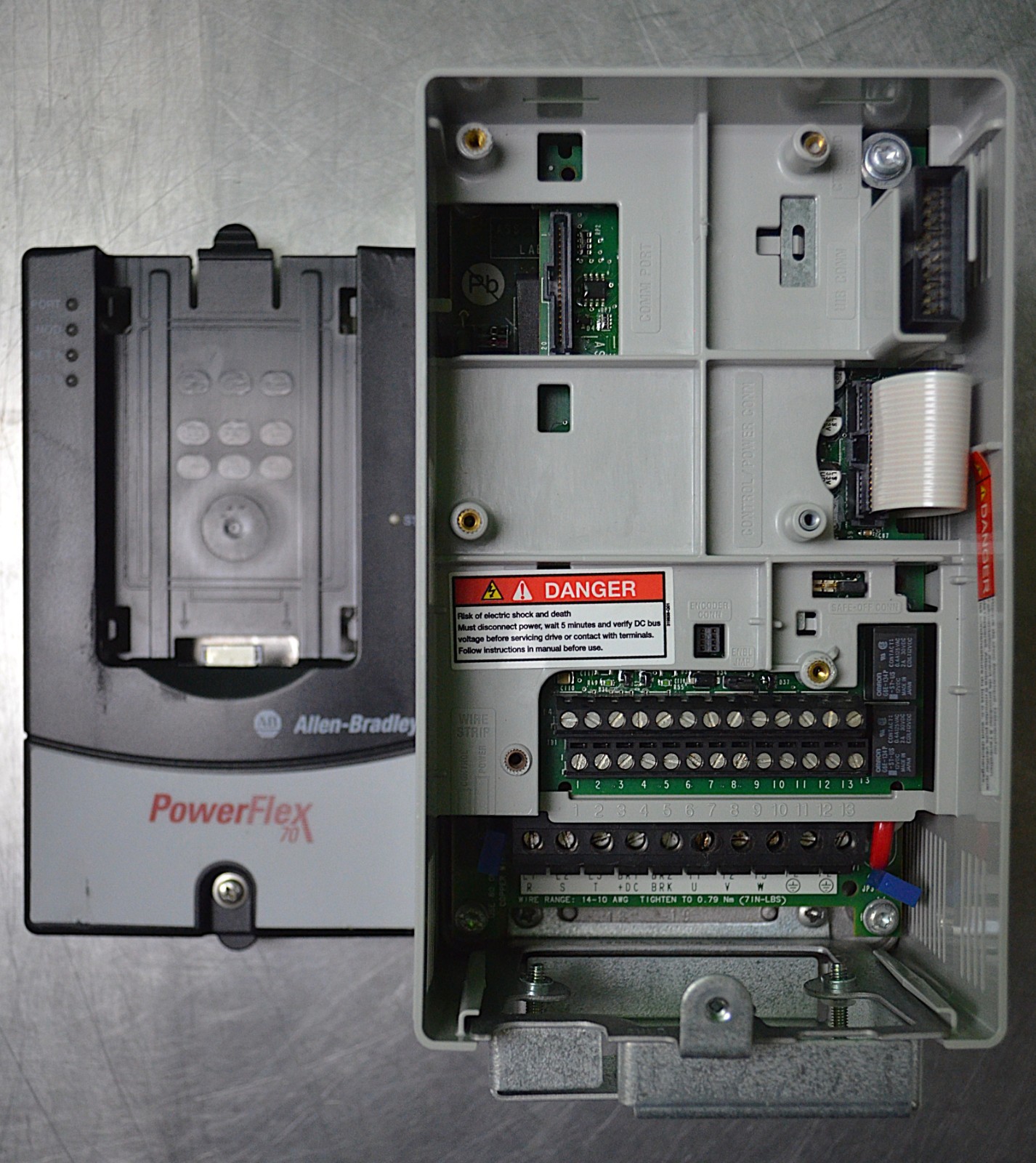 Low Hours Allen-Bradley 20AD2P1A0AYNNNC0 PowerFlex 70 1 HP Ser. A 480V FRN:5.001